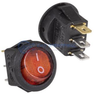 фото Клавишный переключатель KCD5-101N-C3-R/3P, on-off, красный, номинальное напряжение 250 В, ток 6 А