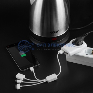 фото Адаптер питания 220В + 2 USB REXANT RX-17