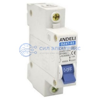 фото DZ47-63/1P 25A 4.5kA х-ка C