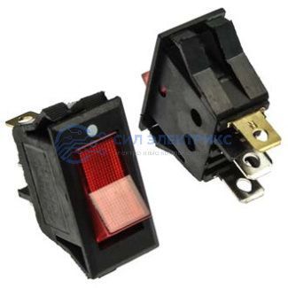 Клавишный переключатель KCD3-101N-B11-R/3P, on-off, красный, номинальное напряжение 250 В, ток 6 А фото Клавишный переключатель KCD3-101N-B11-R/3P, on-off, красный, номинальное напряжение 250 В, ток 6 А