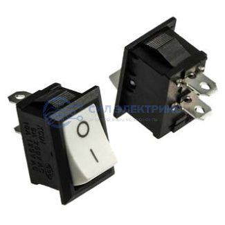 фото Клавишный переключатель KCD1-101-C3-W/2P, on-off, белый, номинальное напряжение 250 В, ток 6 А