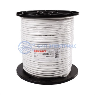 фото Кабель КВК-В-2+2x0,75 мм² (Cu/Cu) белый, 200 м, REXANT