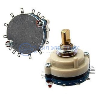 фото Галетный переключатель RCL371-1-1-12, 12 позиций, номинальное напряжение 250 В, ток 10 А