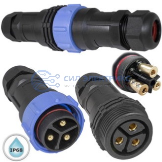 Герметичный разъем SZC-450-3P IP68 (250V 52A) фото Герметичный разъем SZC-450-3P IP68 (250V 52A)