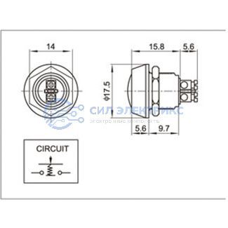 Кнопка антивандальная Ø12 Б/Фикс (2с винт) OFF-(ON) сфера (A12-A3) REXANT фото Кнопка антивандальная Ø12 Б/Фикс (2с винт) OFF-(ON) сфера (A12-A3) REXANT