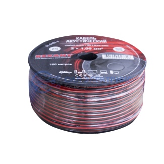 фото Кабель акустический 2х1,00 мм², красно-черный, 100 м, REXANT