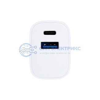 Сетевое зарядное устройство REXANT USB + Type-C, 5V, 2.4 A, белое фото Сетевое зарядное устройство REXANT USB + Type-C, 5V, 2.4 A, белое