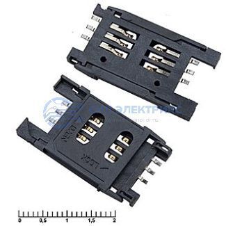 фото Держатель карты ICA-501-006 (KSI-06211-AP) 6PI, 2Х3 - 6 контактов