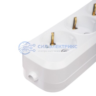 фото Колодка 3 гнезда с заземлением REXANT