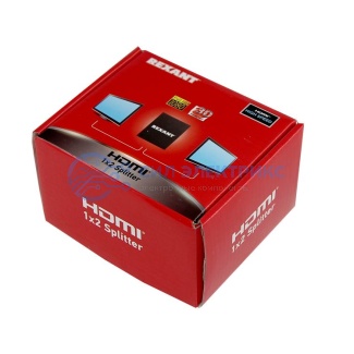 фото Делитель гнездо HDMI на 2 гнезда HDMI, металл REXANT