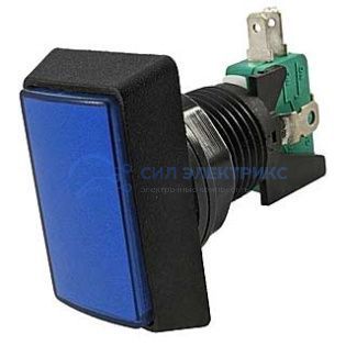 фото Кнопка GMSI-3B-R no(nc)+nc(no) blue, синяя подсветка, 3 контактных положения, кнопка с нормальным/обратным контактом