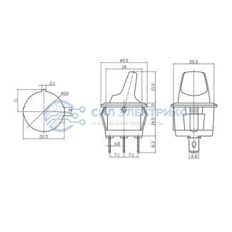 Выключатель клавишный круглый 12V 16А (3с) ON-OFF красный с подсветкой (RWB-224, SС-214) REXANT фото Выключатель клавишный круглый 12V 16А (3с) ON-OFF красный с подсветкой (RWB-224, SС-214) REXANT