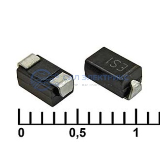 фото Диод ES1G (RP) — 1 А, 400 В, корпус SMA, производитель RP