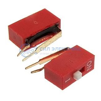 фото Переключатель DIP DA01R, 1 переключатель, стандартный, пластиковый корпус, 2.54 мм шаг