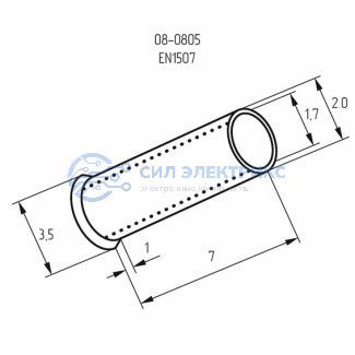 фото Наконечник штыревой втулочный L-7 мм 1.5 мм² (НШВ 1.5-8/НГ 1.5-7) REXANT