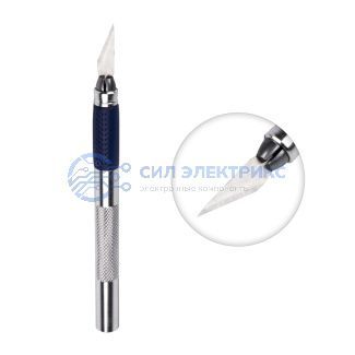 Нож с перовым лезвием (скальпель) REXANT фото Нож с перовым лезвием (скальпель) REXANT