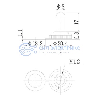 фото Защита для тумблеров типа KN силикон REXANT