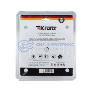 Диск пильный 184 мм х 30 зуб х 20/16 мм KRANZ фото Диск пильный 184 мм х 30 зуб х 20/16 мм KRANZ