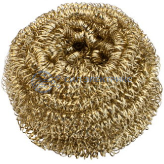 фото Металлическая губка-стружка BR-SPONGE-20G для очистки жала паяльника, латунная, 20г