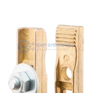 фото Зажим «крокодил» 200 А 140 мм для сварки (латунь) САТУРН Профи РОССИЯ