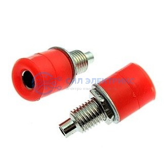 Штекер (гнездо, клемма) Z031 4mm Socket RED фото Штекер (гнездо, клемма) Z031 4mm Socket RED