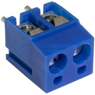 фото Винтовой модульный клеммный блок RUICHI RG300-5.0-02P, на плату, 2 контакта, шаг 5.00 мм