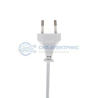 фото Сетевой шнур с выключателем 2х0,75 мм², 1,8 м белый REXANT