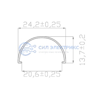 фото Рассеиватель для профиля радиальный матовый 17, 2 м REXANT