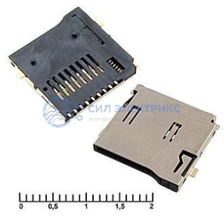 micro-SD SMD 9pin ejector фото micro-SD SMD 9pin ejector