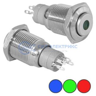 Кнопка антивандальная LAS2-GQH-11D/R on-(on) фото Кнопка антивандальная LAS2-GQH-11D/R on-(on)