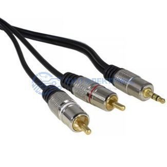 Stereo 3,5 mm - 2 RCA GM 3m фото Stereo 3,5 mm - 2 RCA GM 3m