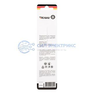 Сверло по дереву 7х105 мм, цилиндрический хвостовик Kranz фото Сверло по дереву 7х105 мм, цилиндрический хвостовик Kranz