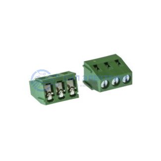 фото Винтовой модульный клеммный блок RUICHI RG128-5.0-03P, на плату, 3 контакта, шаг 5.00 мм
