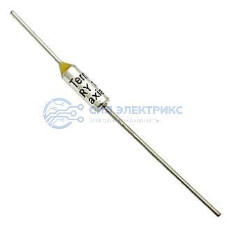фото Термопредохранитель Termo fuse 133°C 10A axial, корпус axial, температура срабатывания 133°C, номинальный ток 10 А, рабочее напряжение 250 В