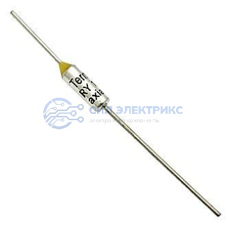 фото Термопредохранитель Termo fuse 133°C 10A axial, корпус axial, температура срабатывания 133°C, номинальный ток 10 А, рабочее напряжение 250 В