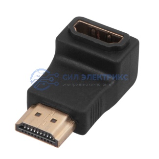 Переходник штекер HDMI - гнездо HDMI, угловой REXANT фото Переходник штекер HDMI - гнездо HDMI, угловой REXANT