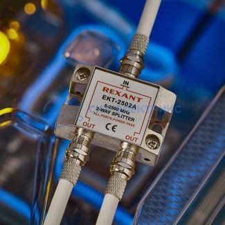 фото Делитель ТВ х 2 под F разъём 5-2500МГц СПУТНИК REXANT