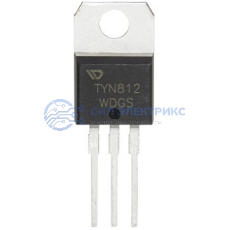 Низковольтный тиристор TYN812RG, 1200 В, 8 А, корпус TO-220 фото Низковольтный тиристор TYN812RG, 1200 В, 8 А, корпус TO-220