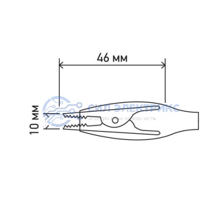 фото Зажим «крокодил» 5 А 46 мм в изоляторе REXANT