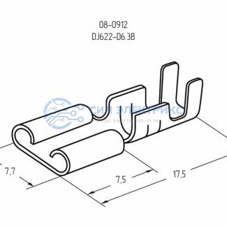 фото Клемма плоская гнездо 7.7 мм 0.75-1.5 мм² (РП-м 1.5-(6.3)) REXANT