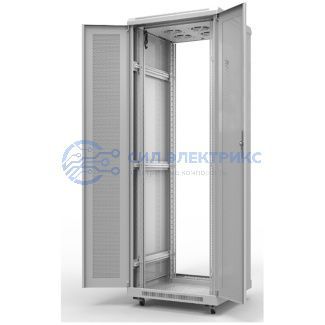 фото Шкаф напольный 19" серии Standart 42U 800х1000мм, передняя и задняя распашные перфорированные двери, RAL7035 (состоит из 2 частей) REXANT