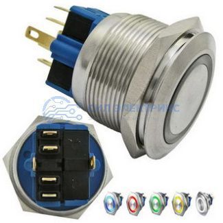 фото Кнопка антивандальная GQ25-11E/B on-(off)+off-(on)