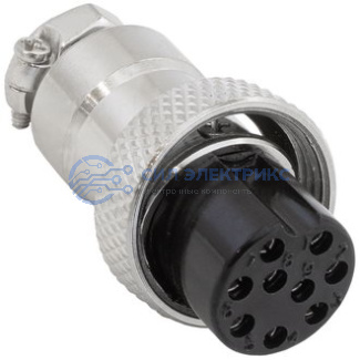 Разъем цилиндрический GX16M-9A фото Разъем цилиндрический GX16M-9A