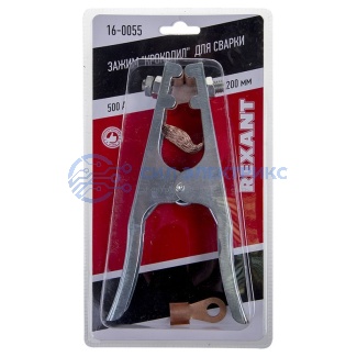 фото Клемма заземления типа «крокодил» 500 А 200 мм для сварки REXANT