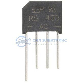 фото Диодный мост RS405, 4 А, 600 В, однофазный, корпус RS