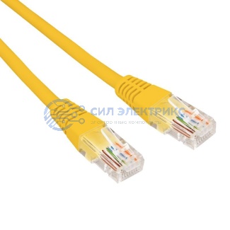 фото Патч-корд U/UTP, CAT 5e, RJ45-RJ45, 26AWG, ZH нг(А)-HF, желтый, 5м REXANT