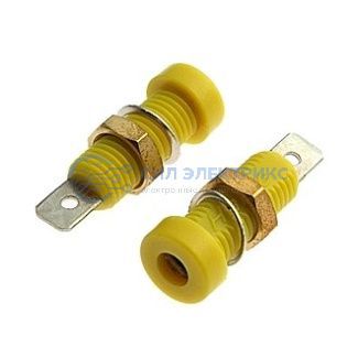 фото Штекер (гнездо, клемма) Z032 4mm Socket YELLOW