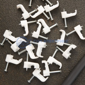 фото Крепеж кабеля плоский 10 х 3 мм, белый (упак. 20 шт) REXANT