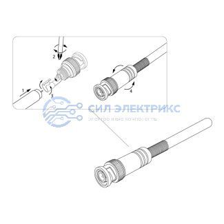 фото Разъем BNC штекер под винт с пружиной металл REXANT
