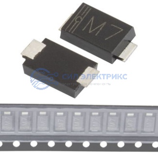 фото Выпрямительный диод 1N4007 M7F, 1 А, 1000 В, корпус SMA-FL